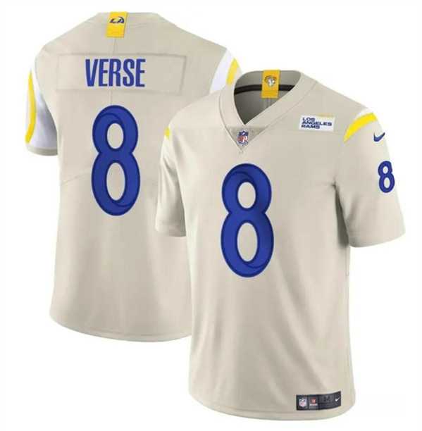 Men & Women & Youth Los Angeles Rams #8 Jared Verse Bone 2024 Draft Vapor Untouchable Stitched Jersey->los angeles rams->NFL Jersey